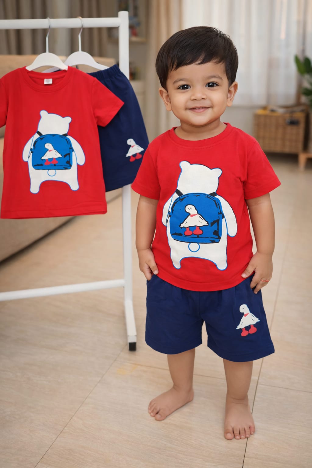 Cute & Comfy Toddler Boys' Bear & Duck Clothing Set