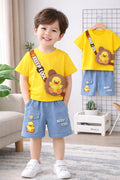 Adorable Boys' "Keep Cool" Duck & Bag Graphic Clothing Set