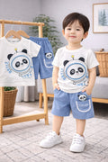 Charming Boys' Astronaut Panda Clothing Set
